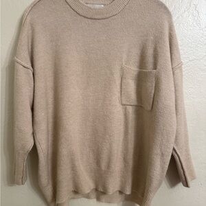 Cozy Tan Knit Sweater